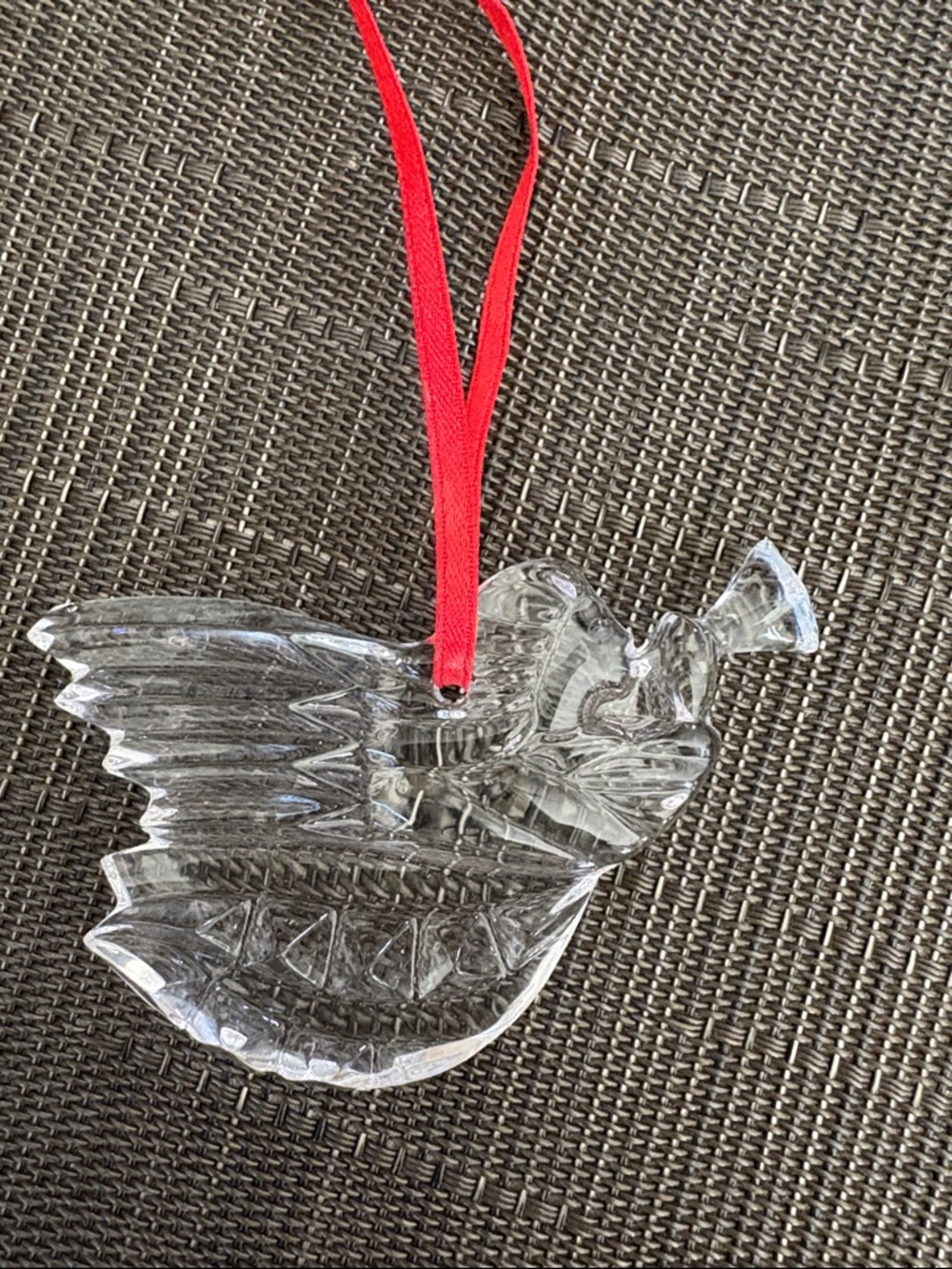 GORHAM LEAD CRYSTAL ANGEL CHRISTMAS ORNAMENT